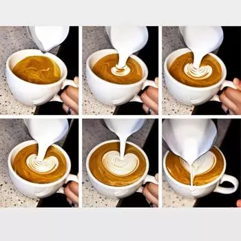 Кувшин для кофе эспрессо из нержавеющей стали, кувшин для вспенивания молока, чашка кофе для латте 350ml