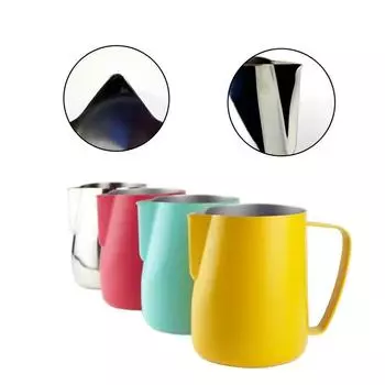 Кувшин для молока 600 мл из нержавеющей стали, вспениватель, чашка-цветок, вспениватель молока для кофе, латте-арт, инструмент для приготовления молочной пены, кофейная посуда 600ml серебряный