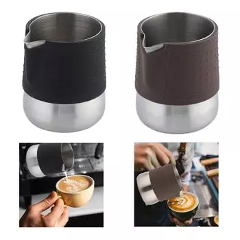 Кувшин для молока, простой в использовании, вспениватель молока для кухни, ресторана, кафе чёрный