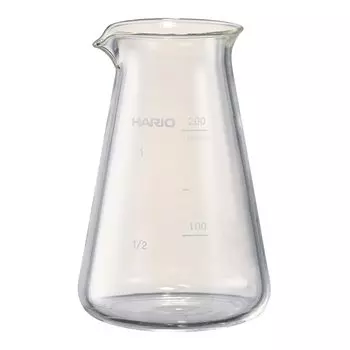 Кувшин для сакэ HARIO Conical SAKE Crafts Science Practical Емкость 200 мл Сервировочный стакан с памятью для измерения Прозрачное термостойкое стекло Сделано в Японии