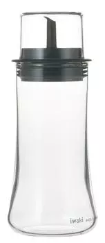 Кувшин для соевого соуса iwaki AGC Techno Glass, термостойкое стекло, устойчивое к каплям, для соевого соуса, 160 мл, герметичный контейнер для приправ с крышкой KT5032-BK