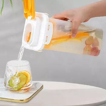 Кувшин для сока, современный кувшин для сока, 1,7 литра, прозрачный чай со льдом, вода для двери холодильника, для холодного заваривания