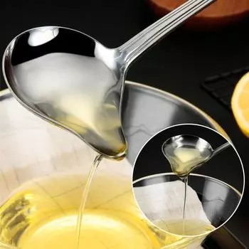 Кувшин для тушения с длинной ручкой Кулинарные принадлежности Суп из нержавеющей стали Ложка в форме утиного рта Кухонный половник Посуда Совок для ресторана A