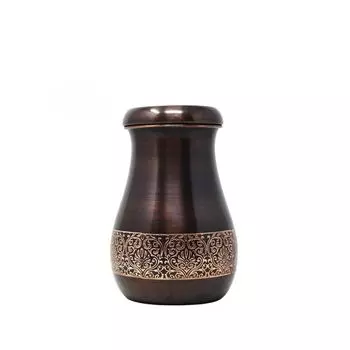 Кувшин для воды из чистой меди Rajwadi в античном стиле с травлением 800 мл | Герметичный и не содержащий БФА кувшин для воды | Кувшин для спальни