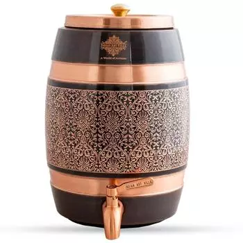 Кувшин для воды из чистой меди с краном, 5 литров для дома, кухни, ресторана и подарков