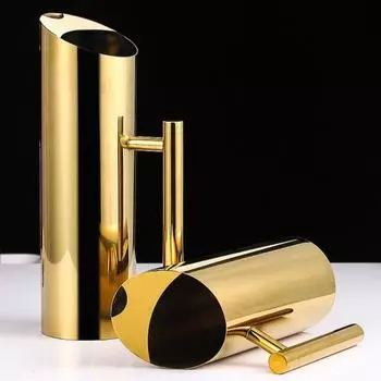 Кувшин для воды из нержавеющей стали объемом 1,5 л, банка-контейнер для льда, емкость для напитков, кувшины для фруктового сока, разделители для красного вина, контейнеры для барной стойки 1.5L золотистый