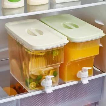 Кувшин для воды объемом 3,9 л с краном, герметичный, для холодного чая, для холодильника, без содержания бисфенола А, для сока прозрачный