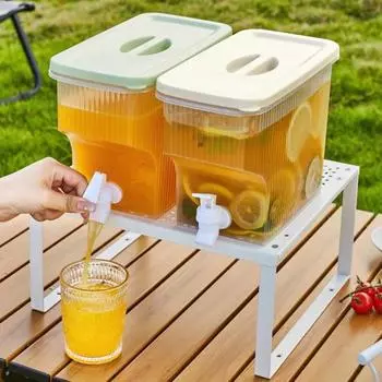 Кувшин для воды объемом 3,9 л с краном, герметичный, для холодного чая, для холодильника, без бисфенола А прозрачный