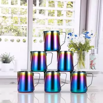 Кувшин для вспенивания кофе Кувшин для кофе эспрессо Barista Craft Кувшин для вспенивания латте Стальной красочный кувшин Кружка 350ml
