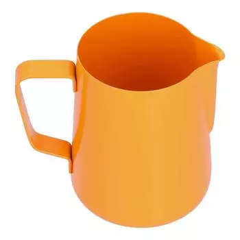 Кувшин для вспенивания молока из нержавеющей стали 600 мл, кувшин для вспенивания молока и кофе с заостренным носиком для домаОранжевый оранжевый