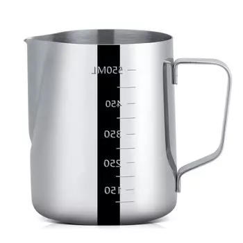 Кувшин для вспенивания молока из нержавеющей стали объемом 600 мл, кружки для кофе эспрессо с мерной доской