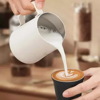 Кувшин для вспенивания молока Латте Кувшин для вспенивания молока Бариста Спрессо Банки из нержавеющей стали Аксессуары для кофейни