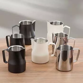 Кувшин для вспенивания молока объемом 350/600 мл для латте-арта, кофейная чашка со шкалой, нержавеющая сталь, эспрессо, инструмент бариста, кофейные аксессуары