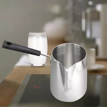 Кувшин для вспенивания молока с длинной ручкой, герметичная чашка для эспрессо латте арт для семейного кафе отеля 250ml