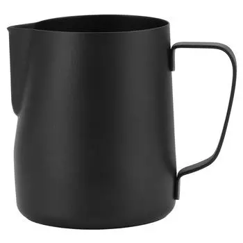 Кувшин для вспенивания молока в японском стиле из нержавеющей стали 304, кружка для кофе для домашнего бара(600 мл нуар )