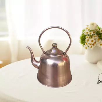 Кувшин для заваривания воды, медный чайник с удобной ручкой, прочный утолщенный чайник объемом 1,5 л