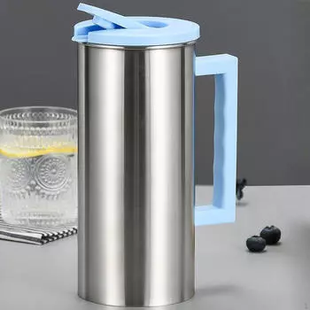 Кувшин из нержавеющей стали, графин, 1,8 л, многофункциональный кофейник, кувшин для воды синий