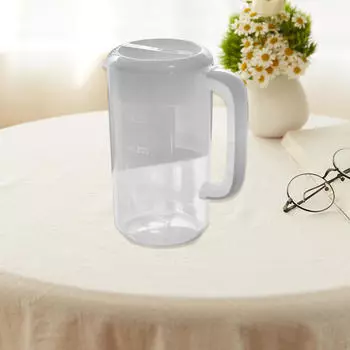 Кувшин с ручкой кувшина для воды с носиком крышки для домашнего холодильника-ресторана белый