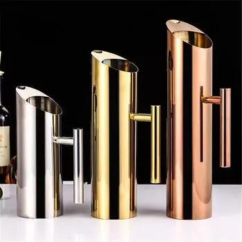 Кувшины из нержавеющей стали для кухни, бутылка для сока и супа в ресторане, емкость для замораживания воды, чайник для вина, разделитель для красного вина 1-2L