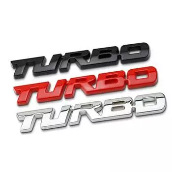 Кузов автомобиля 3D Металлическая эмблема TURBO Значок Наклейка с логотипом для всех аксессуаров для автостайлинга чёрный