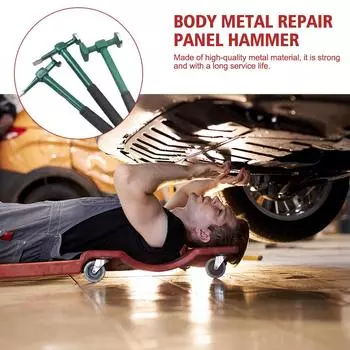 Кузов автомобиля Ремонт металлических панелей Молоток для выбивания гаражных панелей Прямой молоток для выбивания корончатых вмятин Ручной инструмент для выбивания вмятин Face Bea M2G3