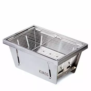 KVASS BBQ складной костер кемпинг настольный складной мини барбекю 3 дюйма мгновенно развертывается и нержавеющая сталь печь, подставка, компактный, оборудование, печь, плита,