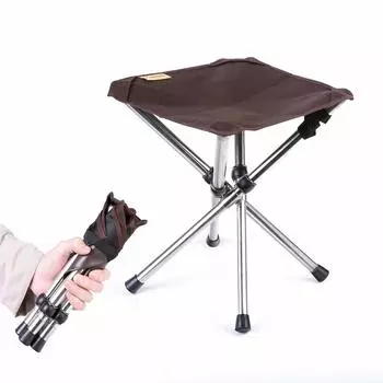 KVASS Outdoor Folding Compact Load Capacity Stainless Ultra Storage Bag Brown Chair, Chair, Chair, Camping, 80-100kg, Steel, Lightweight, Included,