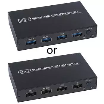 KVM-переключатель Совместимый с HDMI/USB KVM-переключатель поддерживает 2kx4k 2 хоста совместно используют 1 дисплей