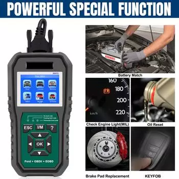 KW470 сверхмощный сканер OBD2 для проверки трансмиссии и двигателя, диагностический инструмент для устранения неисправностей и считывания кодов неисправностей