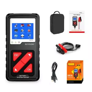 KW710 Тестер аккумулятора OBD2 Тест-анализатор Диагностический детектор ar рейтинг harging Аксессуар для мотоцикла грузовика прицеп