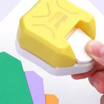 KW-trio 3-в-1 угловой триммер, перфоратор, резак для чехла для ламинирования карточной фотобумаги жёлтый