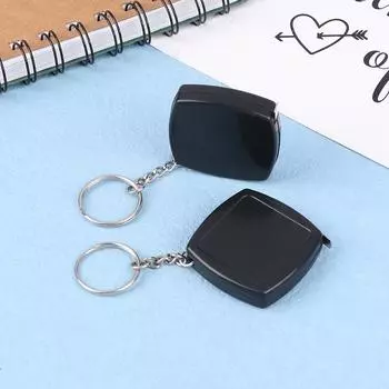 Квадратная 2-метровая рулетка, выдвижная, подарочная, маленькая, стальная, портативная, линейка, брелок