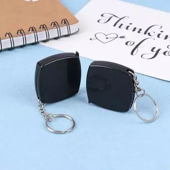 Квадратная 2-метровая рулетка, выдвижная, подарочная, маленькая, стальная, портативная, линейка, брелок