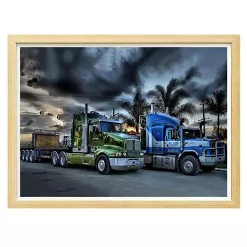Квадратная алмазная картина «Марсельский грузовик», рисунок, используемый для украшения дома, картина «сделай сам», ручная работа, полный алмаз, полный алмаз 40x30cm