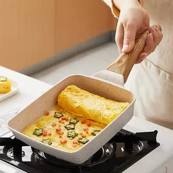 Квадратная антипригарная сковорода Tamagoyaki, сковорода Maifan Stone для омлета, блинов, яичных рулетов, кастрюль, кастрюли, кухонная утварь