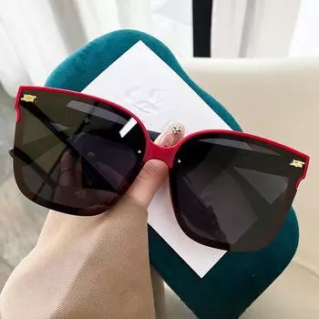 Квадратная большая оправа, небольшой аромат, стильные, высококачественные поляризационные женские солнцезащитные очки, модные солнцезащитные очки для интернет-знаменитостей