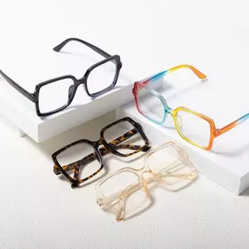 Квадратная большая оправа с защитой от синего света и ультрафиолета, мужские и женские универсальные очки, простое лицо и тонкие