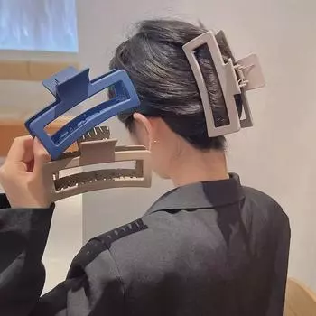 Квадратная большая заколка для волос в виде акулы - модный аксессуар 2022 года