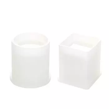 Квадратная цилиндрическая высокая зеркальная ручка маленькая цветочная горшок силиконовые формы DIY кристалл эпоксидная смола украшения форма