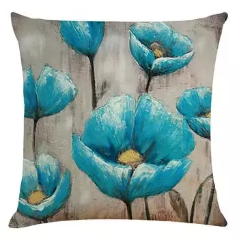 Квадратная домашняя квадратная наволочка с принтом в зеленом растительном стиле, чехол для подушки, подушка для стула, диванная наволочка, квадратная 45 см X 45 см 1pc