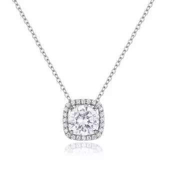 Квадратная форма блестящее геометрическое женское ожерелье кулон со стразами и кристаллами цепочка ожерелье колье подарки для девочек