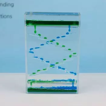 Квадратная горка, жидкие песочные часы, акрил. Утечка масла, капля воды, жидкость, таймер движения, декор стола, подарок розовый