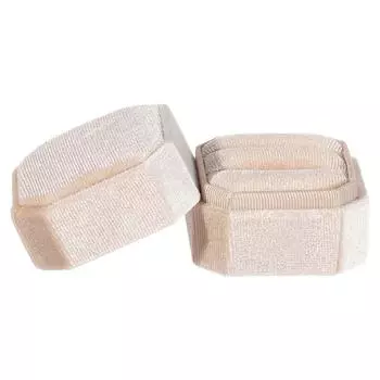 Квадратная изысканная шкатулка для колец, бархатная шкатулка для украшений, двойная шкатулка для хранения колец со съемной крышкой бежевый