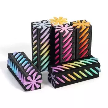 Квадратная колонна спираль 3D печатная пирамида тревога расслабление забавная фигурка настольная белого золота