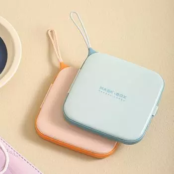 Квадратная коробка для маски, новая креативная портативная коробка для хранения пылезащитной маски, противообрастающая крышка, пластиковый зажим для временного хранения