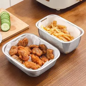 Квадратная корзина для жарки картофеля фри из нержавеющей стали, сетчатый фильтр для масла, дуршлаг для фруктов и овощей, сито, кухонные принадлежности