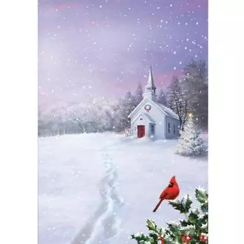 Квадратная/круглая Алмазная вышивка Рождественская церковь 5D DIY Алмазная картина Птица Вышивка крестом Водная Алмазная мозаика Украшение Full Round 20X30CM