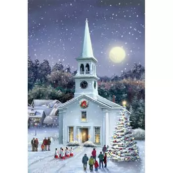 Квадратная/круглая Алмазная вышивка Рождественская церковь Зимний пейзаж 5D DIY Алмазная картина Вышивка крестиком Алмазная мозаика Full Round 20X30CM