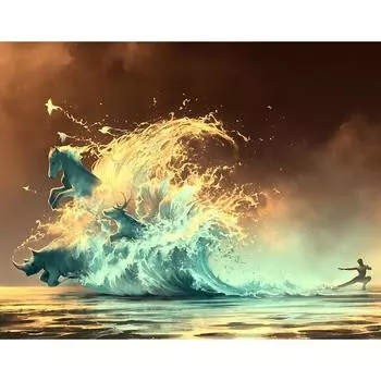 Квадратная/круглая Алмазная вышивка Спрей Животное 5D DIY Алмазная вышивка крестом Спрей Алмазная мозаика Full Square (20X30CM)