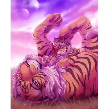 Квадратная/круглая Алмазная вышивка «Тигр» 5D DIY Алмазная вышивка крестиком Животное Вода Алмазная мозаика Full Square (20X30CM)